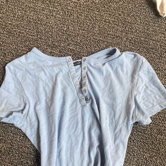 Zara bay blue cropped tee - Picture 2 of 2